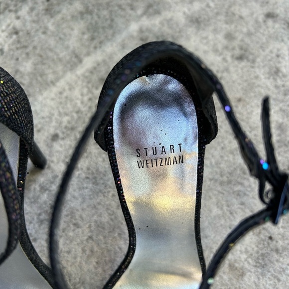 Stuart Weitzman Nudistong Glitter Heel, size 7.5 - Picture 4 of 15